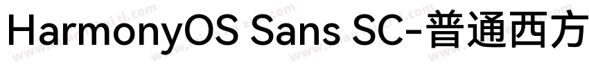HarmonyOS Sans SC-普通西方字体转换